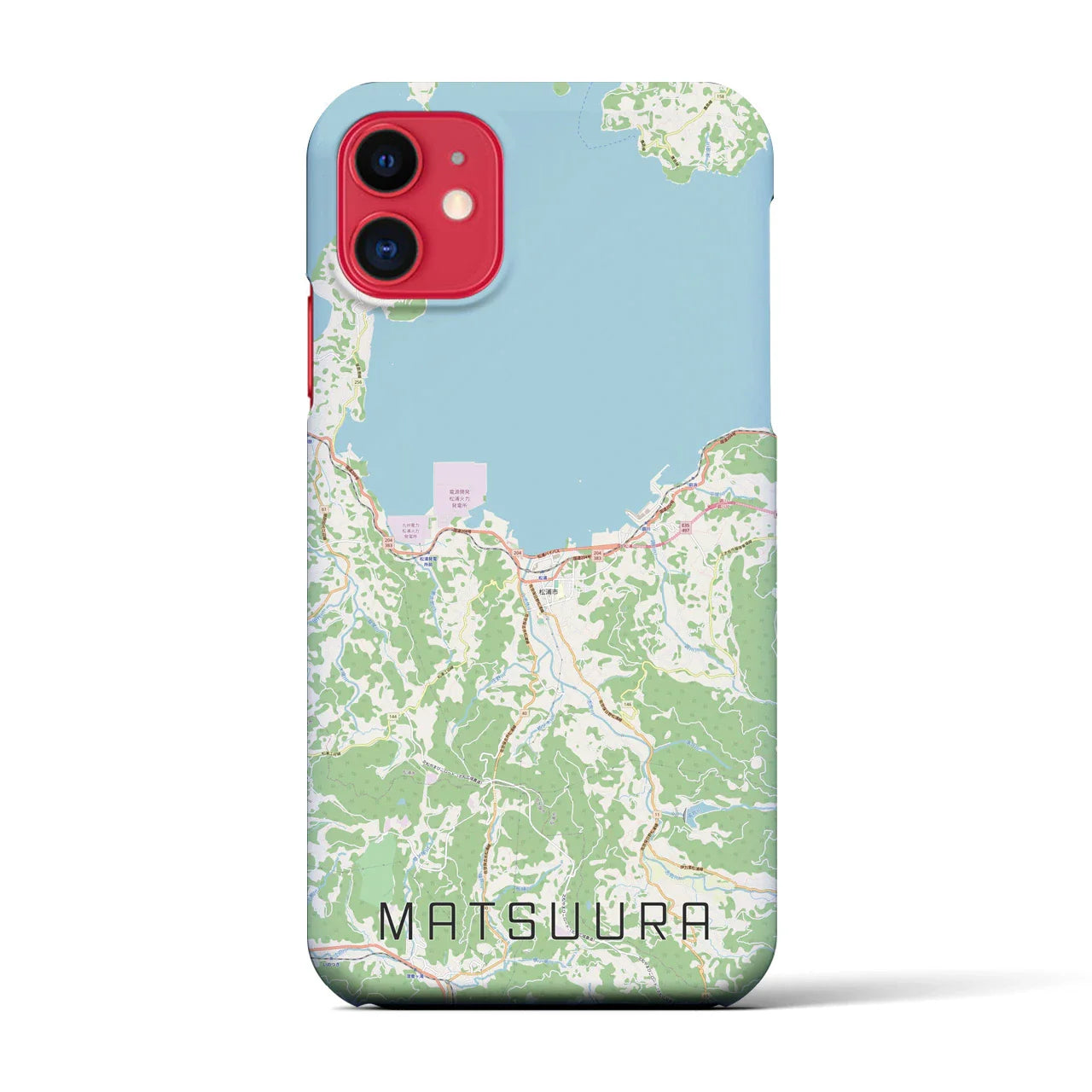 【松浦(長崎県)】地図柄iPhoneケース(バックカバータイプ)