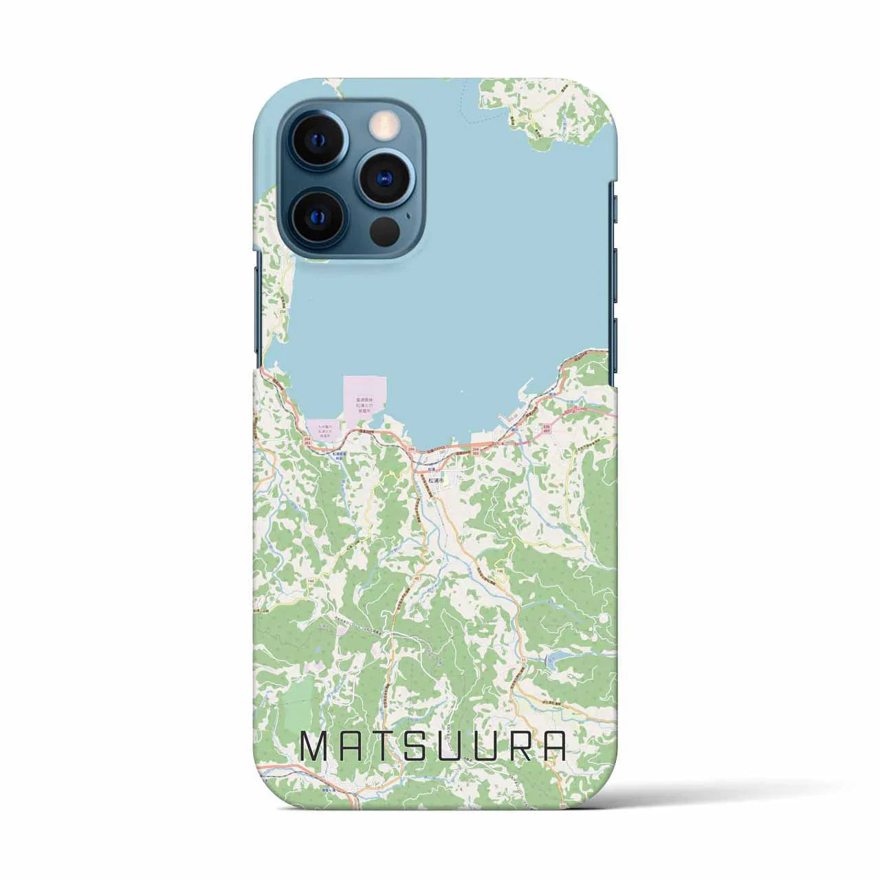 【松浦(長崎県)】地図柄iPhoneケース(バックカバータイプ)
