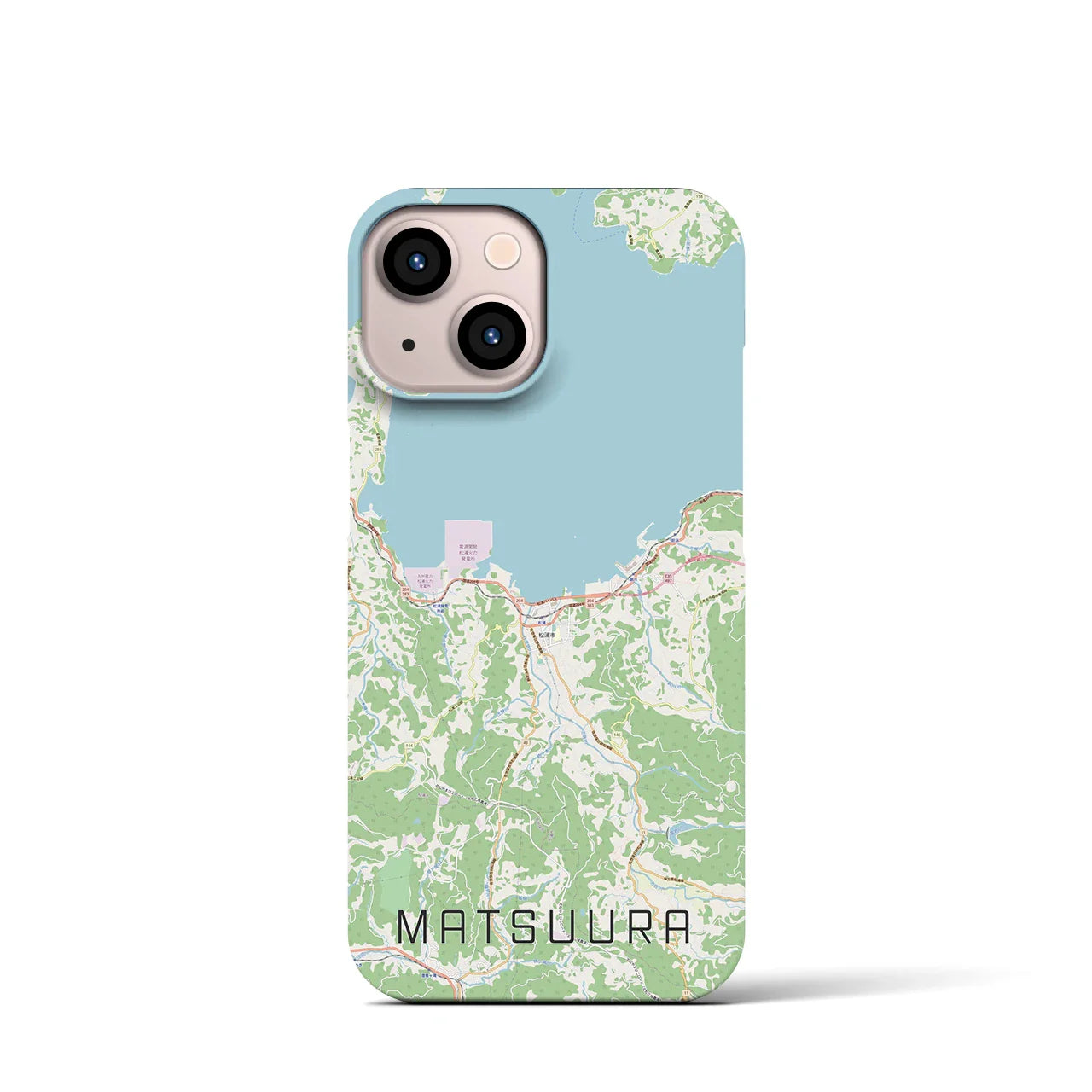 【松浦(長崎県)】地図柄iPhoneケース(バックカバータイプ)