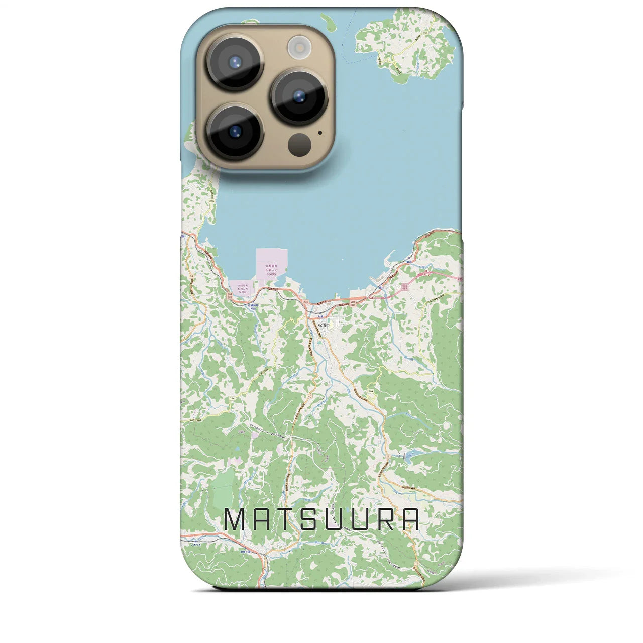 【松浦(長崎県)】地図柄iPhoneケース(バックカバータイプ)