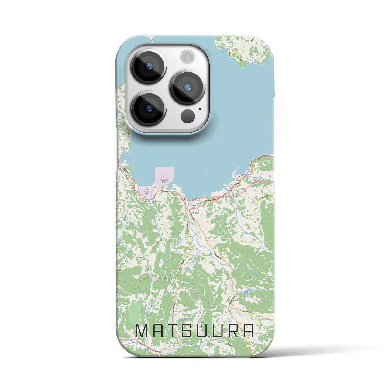 【松浦(長崎県)】地図柄iPhoneケース(バックカバータイプ)