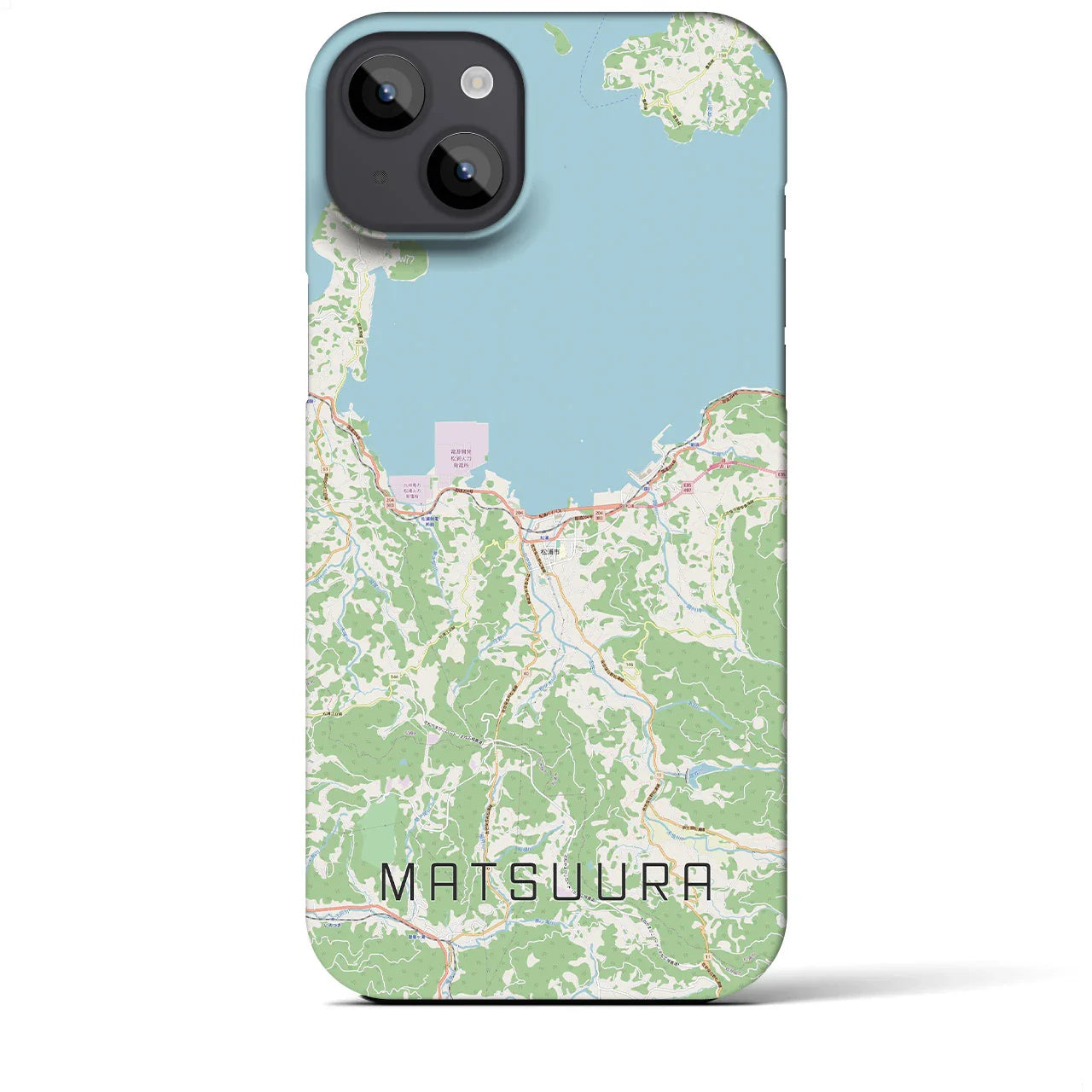 【松浦(長崎県)】地図柄iPhoneケース(バックカバータイプ)