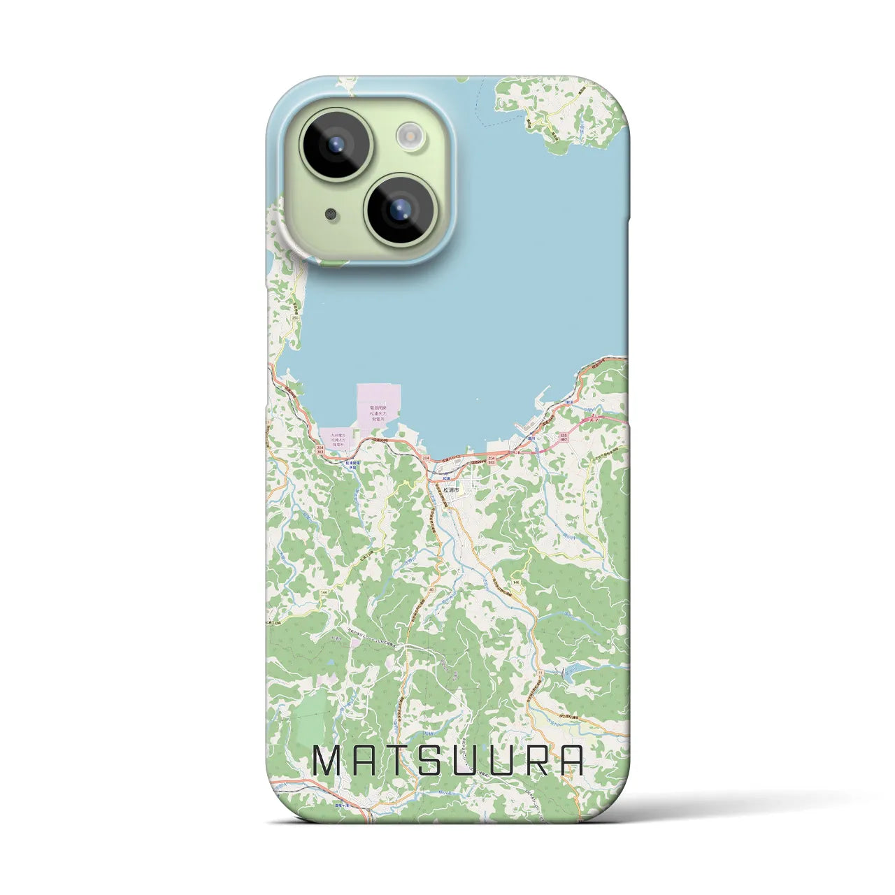 【松浦(長崎県)】地図柄iPhoneケース(バックカバータイプ)