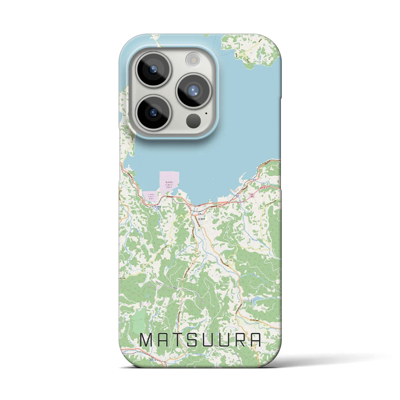 【松浦(長崎県)】地図柄iPhoneケース(バックカバータイプ)