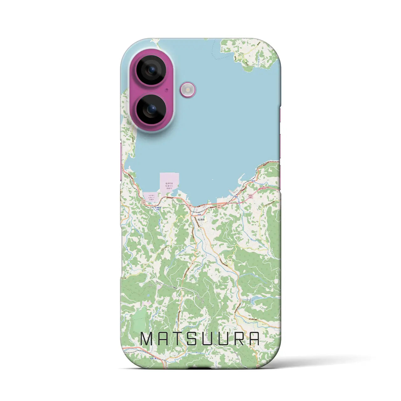 【松浦(長崎県)】地図柄iPhoneケース(バックカバータイプ)