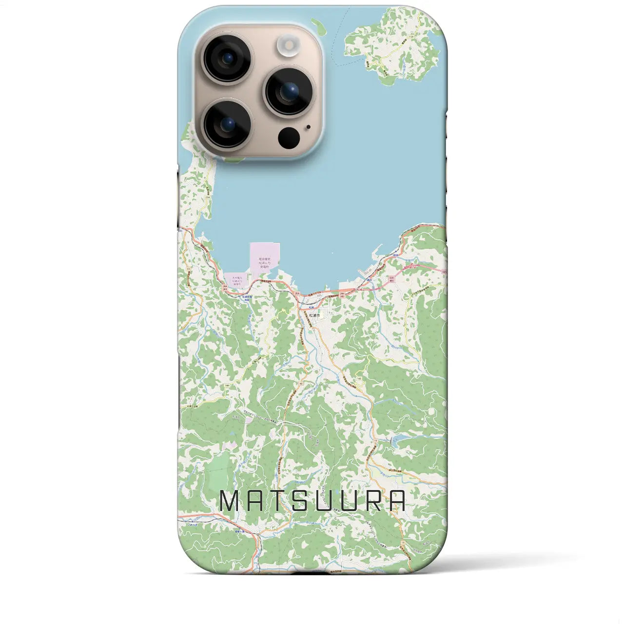 【松浦(長崎県)】地図柄iPhoneケース(バックカバータイプ)