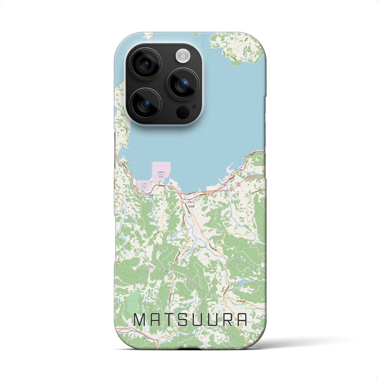 【松浦(長崎県)】地図柄iPhoneケース(バックカバータイプ)