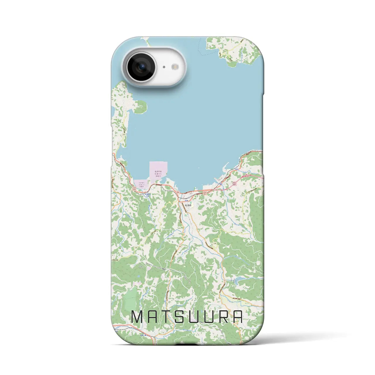 【松浦(長崎県)】地図柄iPhoneケース(バックカバータイプ)