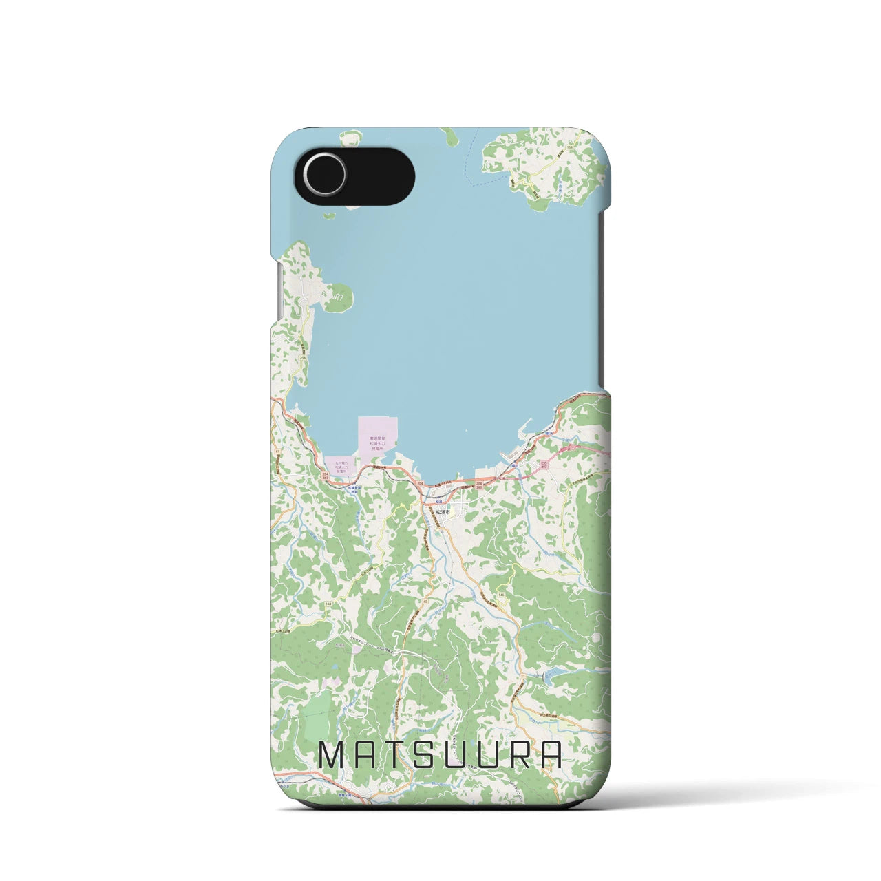 【松浦(長崎県)】地図柄iPhoneケース(バックカバータイプ)