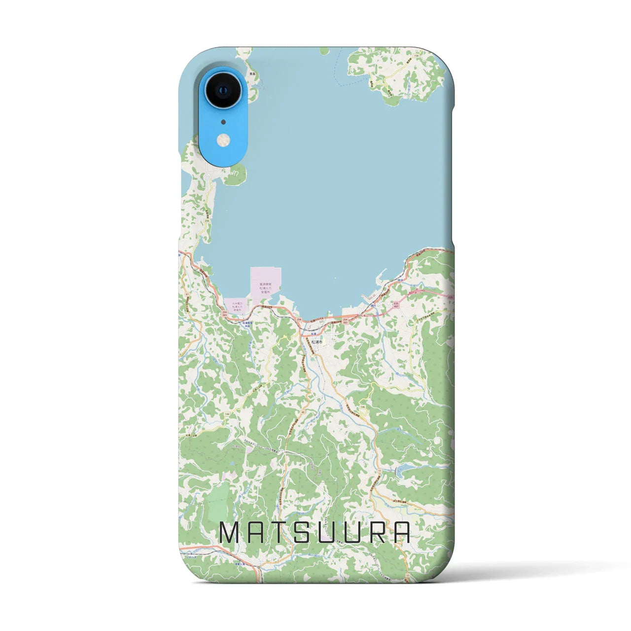 【松浦(長崎県)】地図柄iPhoneケース(バックカバータイプ)