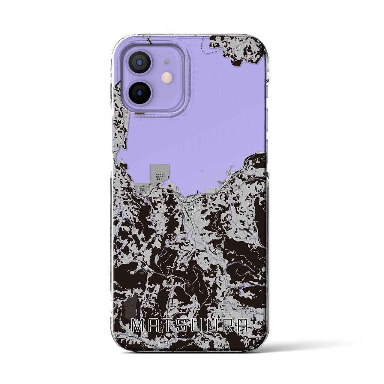 【松浦(長崎県)】地図柄iPhoneケース(クリアタイプ)