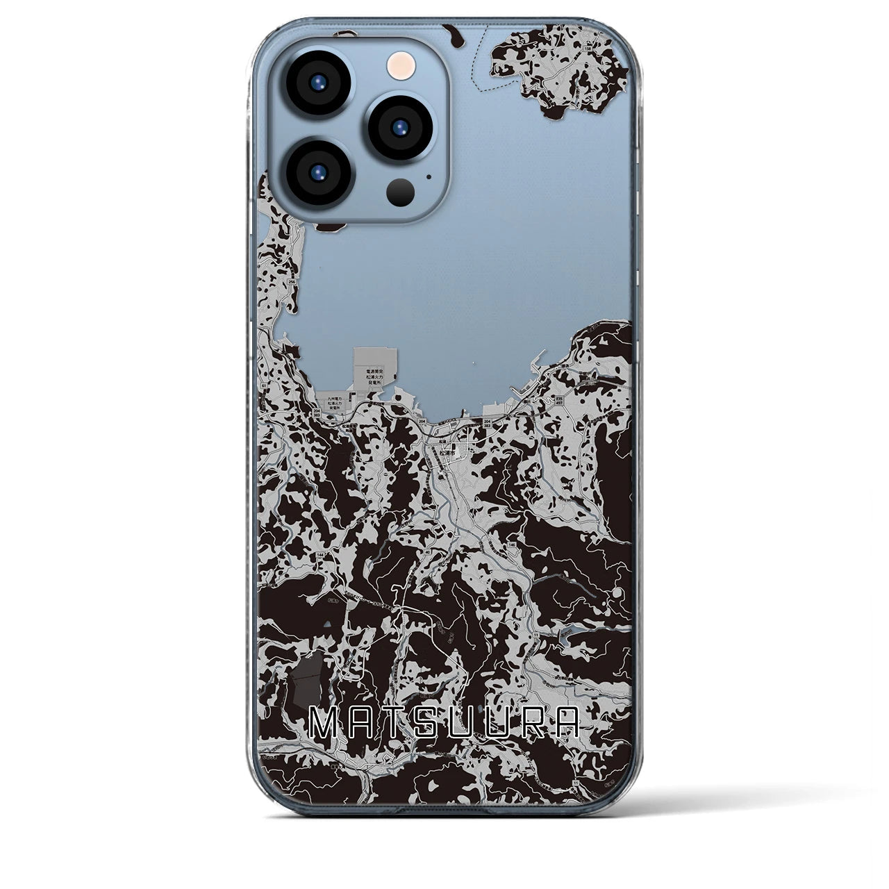 【松浦(長崎県)】地図柄iPhoneケース(クリアタイプ)