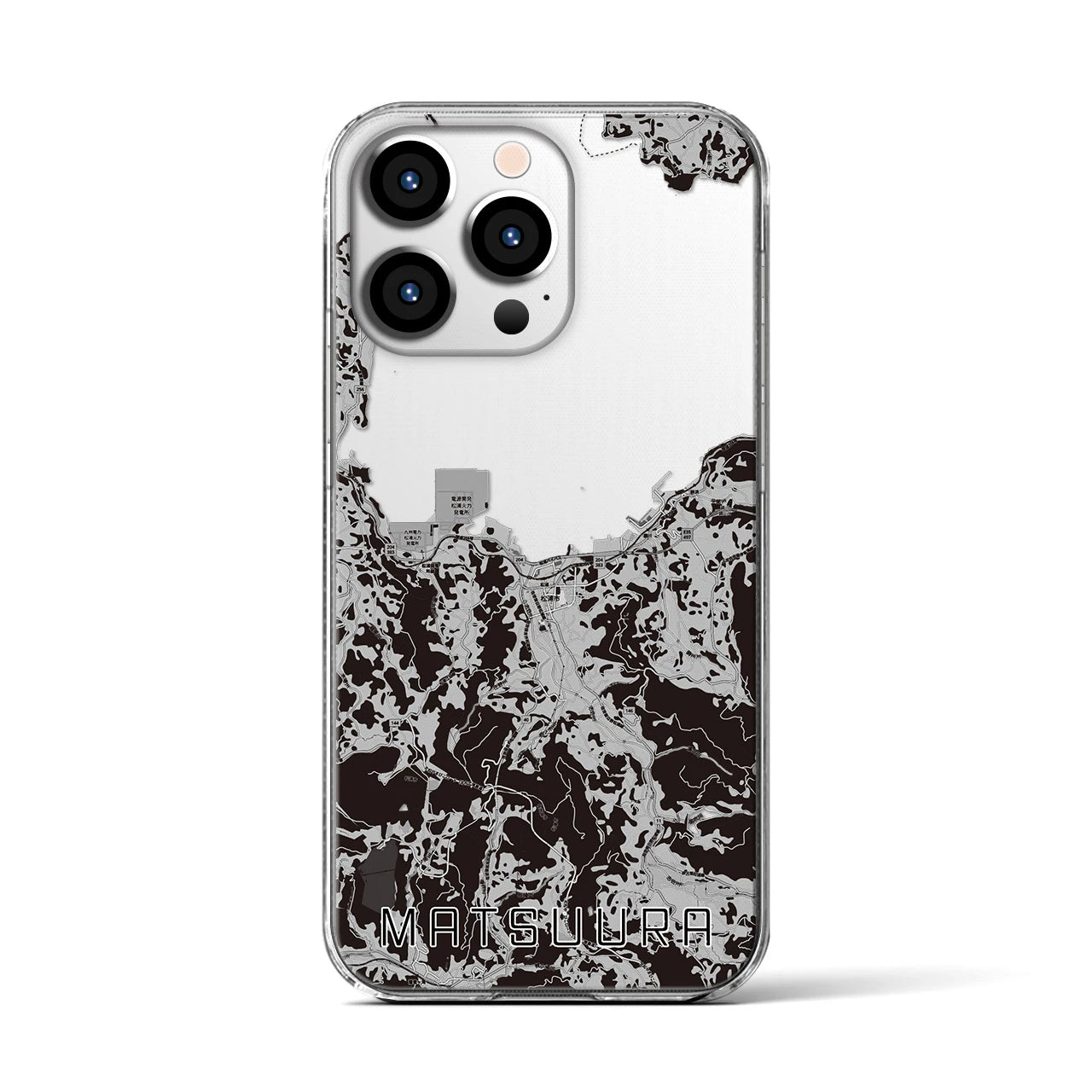 【松浦(長崎県)】地図柄iPhoneケース(クリアタイプ)