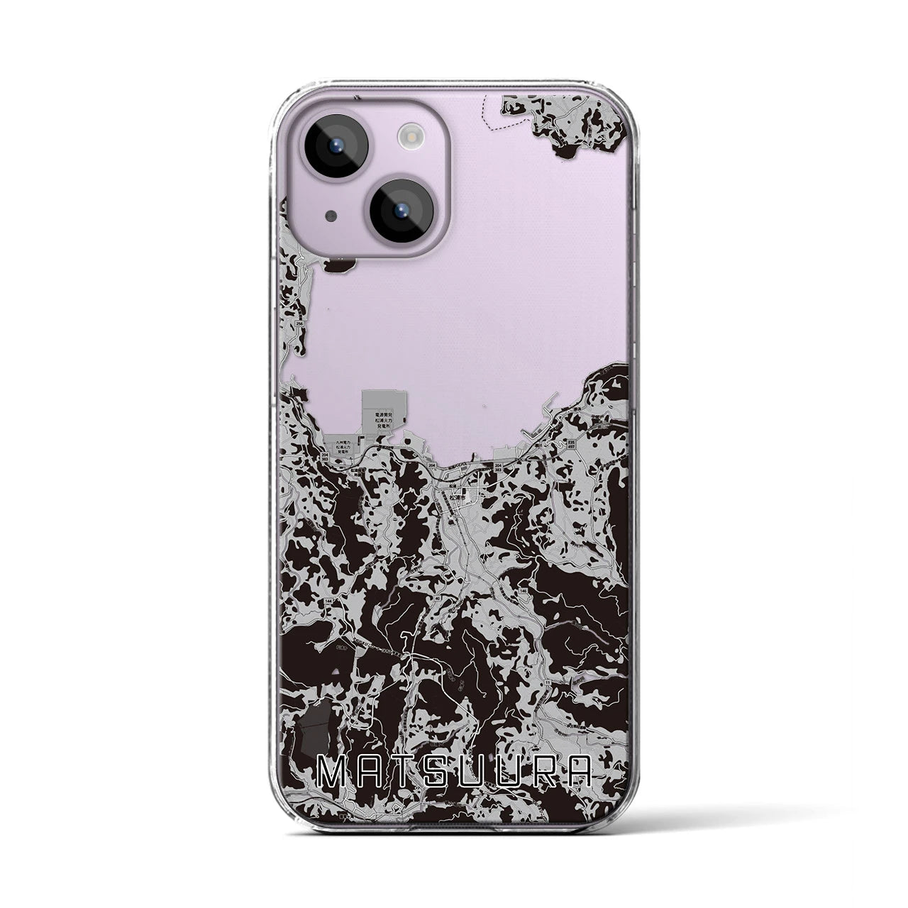 【松浦(長崎県)】地図柄iPhoneケース(クリアタイプ)