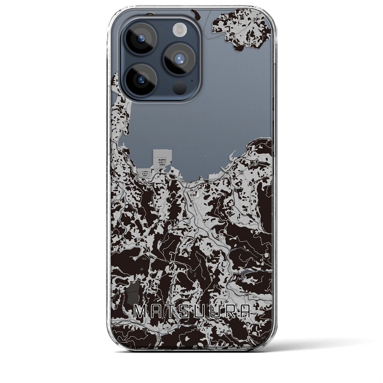 【松浦(長崎県)】地図柄iPhoneケース(クリアタイプ)