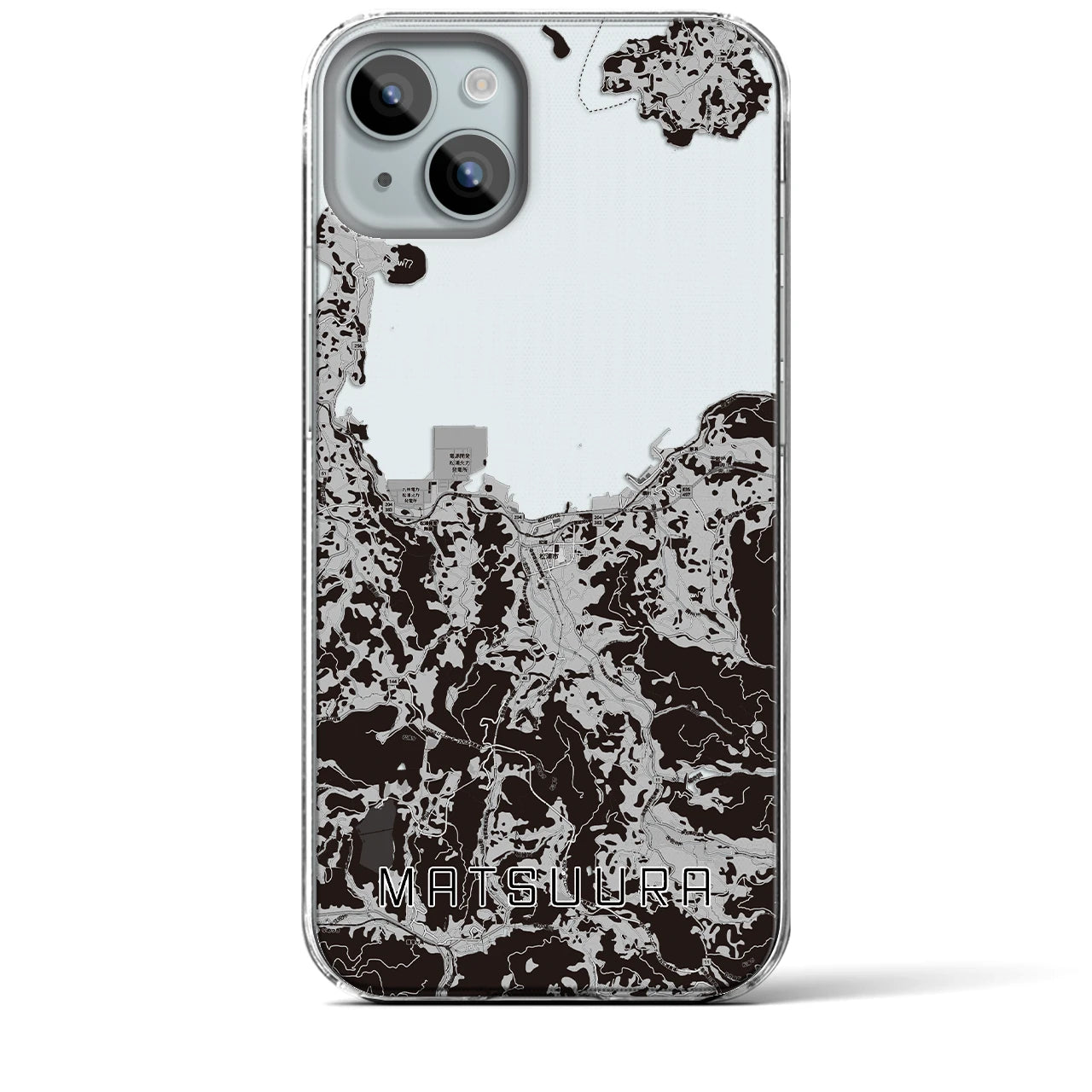 【松浦(長崎県)】地図柄iPhoneケース(クリアタイプ)