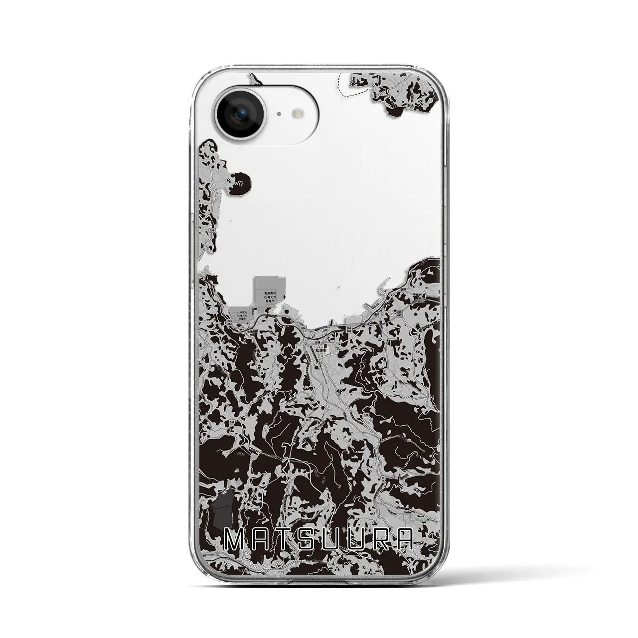 【松浦(長崎県)】地図柄iPhoneケース(クリアタイプ)