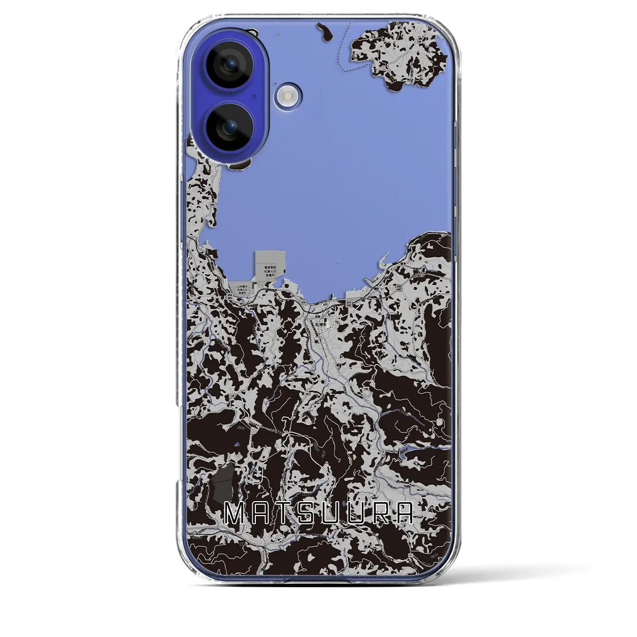 【松浦(長崎県)】地図柄iPhoneケース(クリアタイプ)