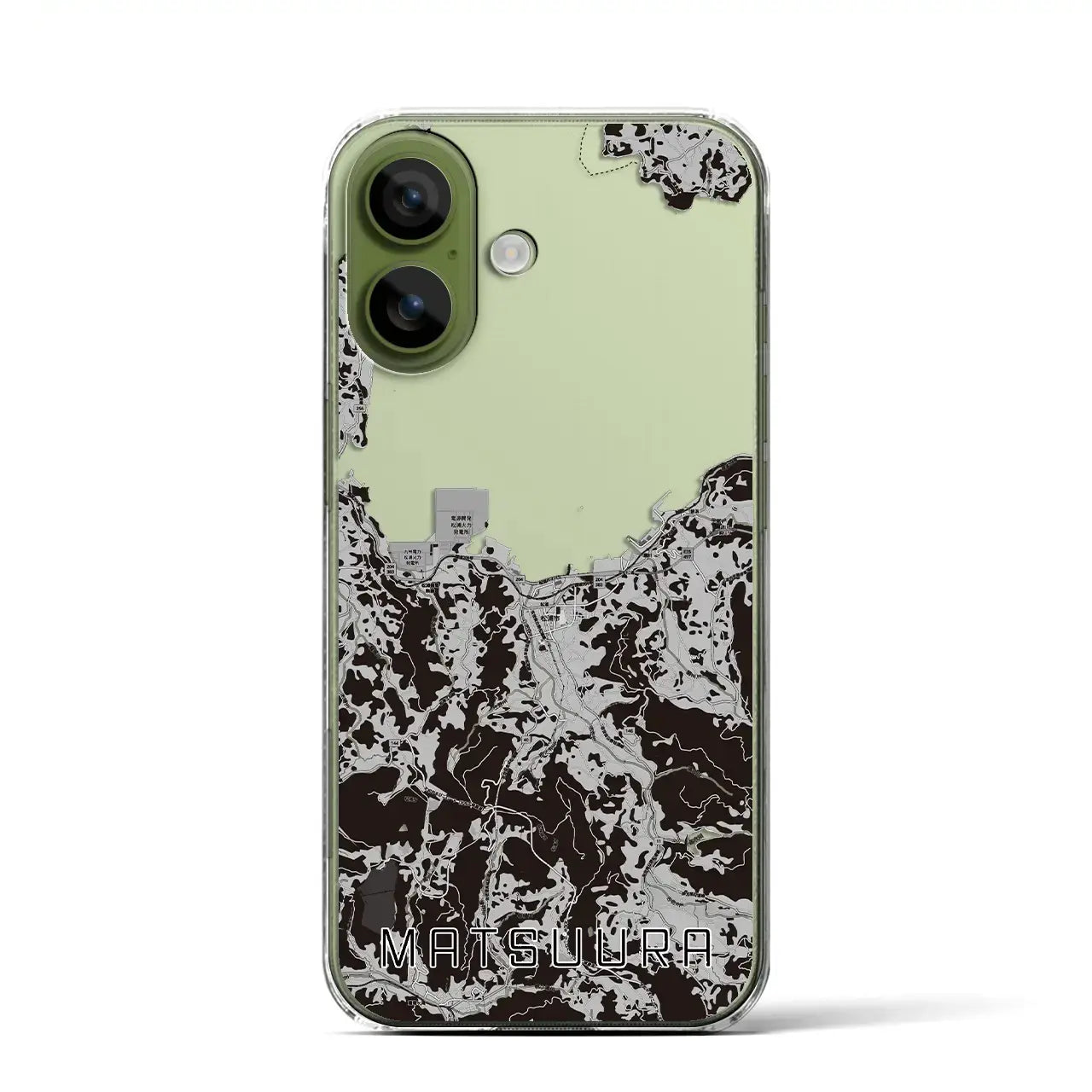 【松浦(長崎県)】地図柄iPhoneケース(クリアタイプ)モノトーン・iPhone 17 Pro Max 用