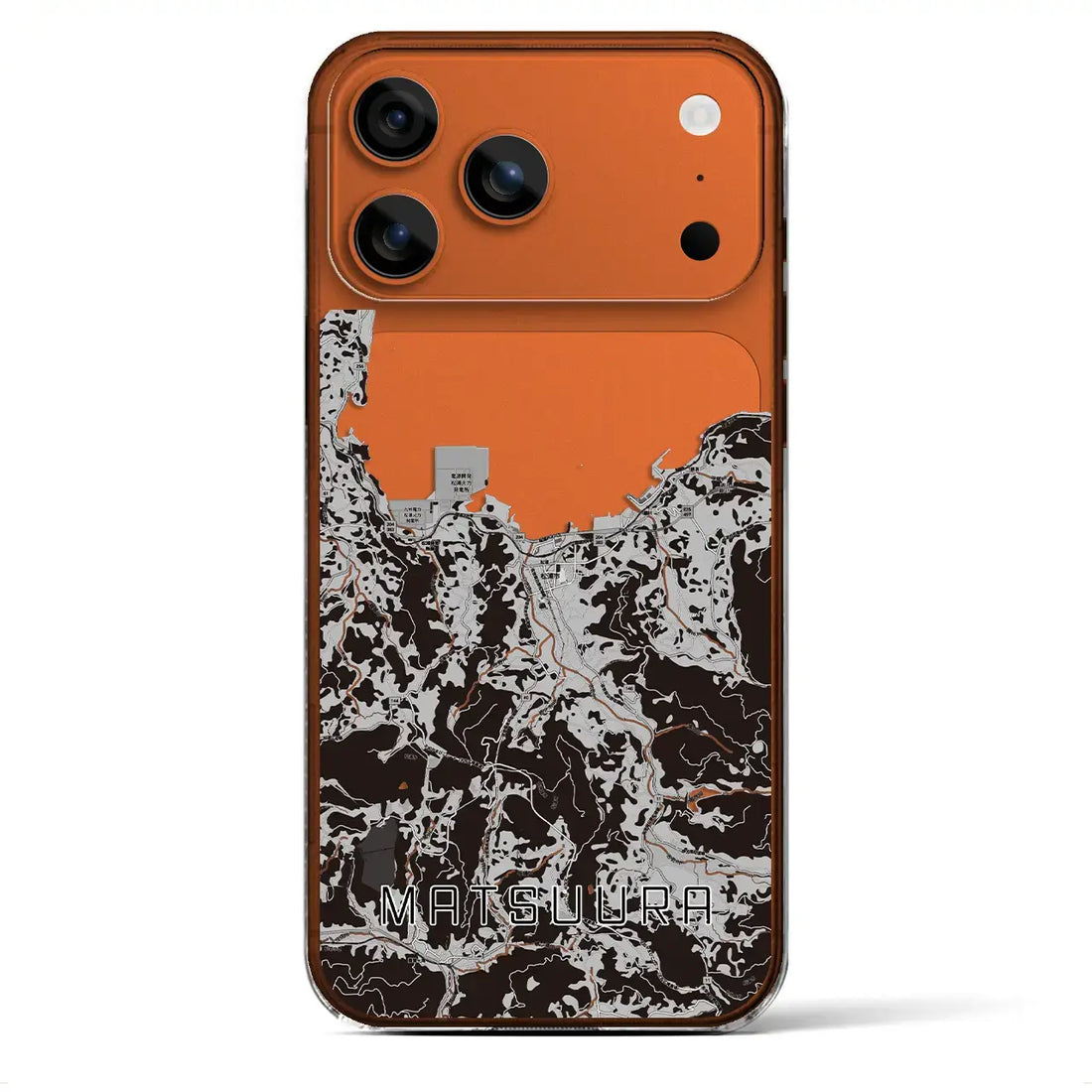 【松浦(長崎県)】地図柄iPhoneケース(クリアタイプ)
