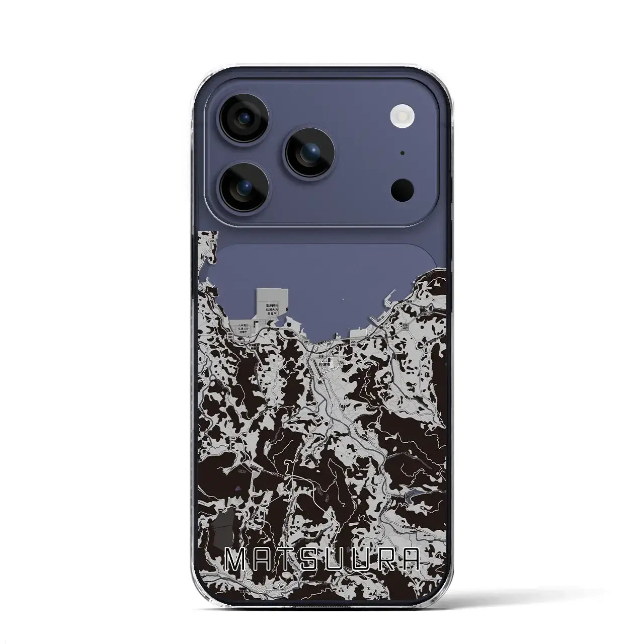 【松浦(長崎県)】地図柄iPhoneケース(クリアタイプ)