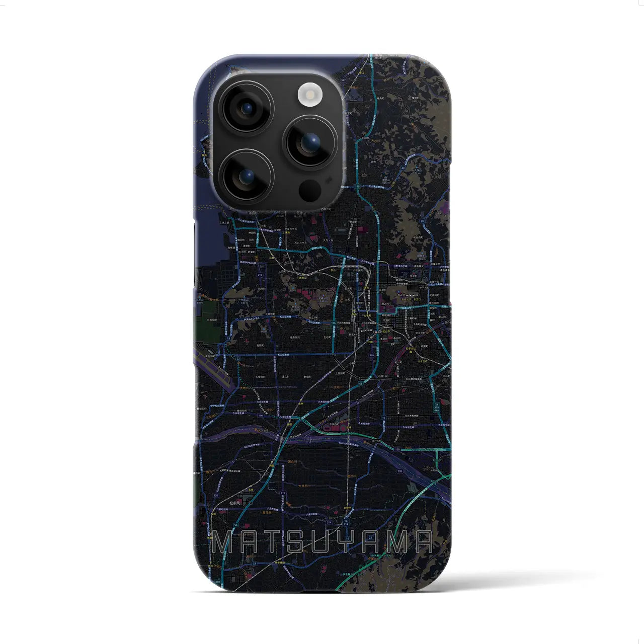 【松山(愛媛県)】地図柄iPhoneケース(バックカバータイプ)