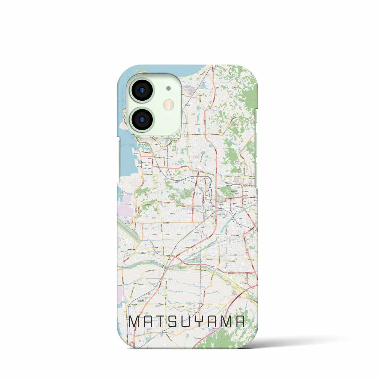 【松山(愛媛県)】地図柄iPhoneケース(バックカバータイプ)