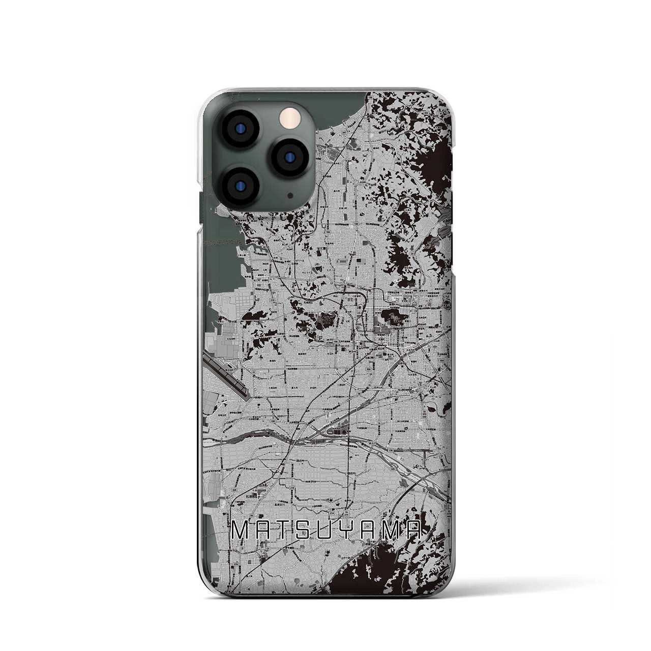 【松山(愛媛県)】地図柄iPhoneケース(クリアタイプ)