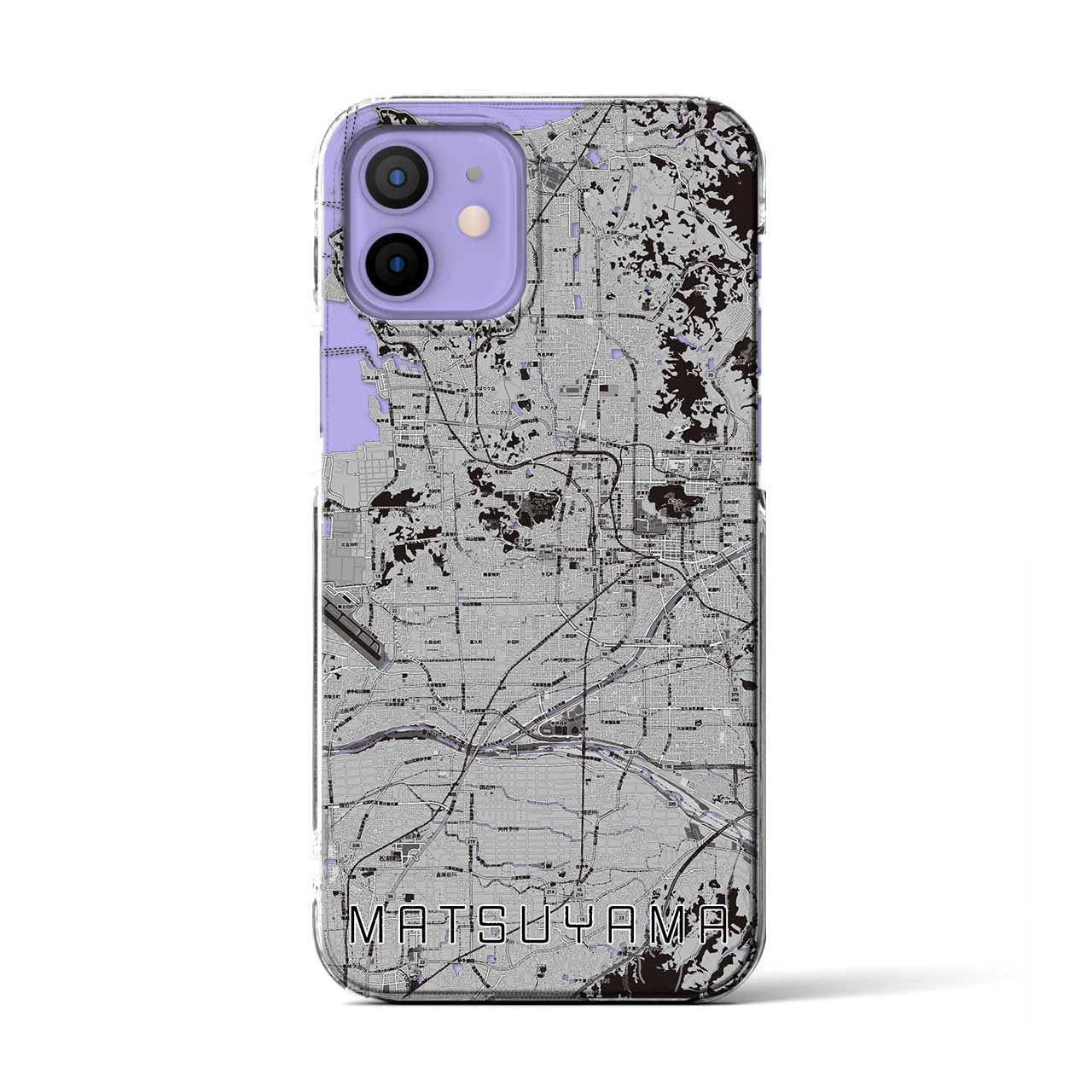 【松山(愛媛県)】地図柄iPhoneケース(クリアタイプ)
