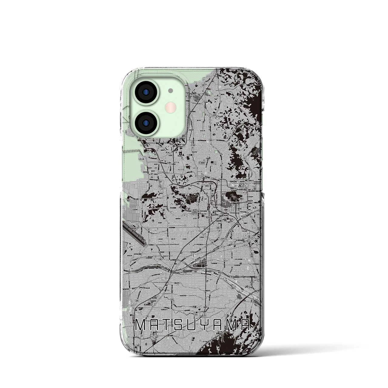 【松山(愛媛県)】地図柄iPhoneケース(クリアタイプ)