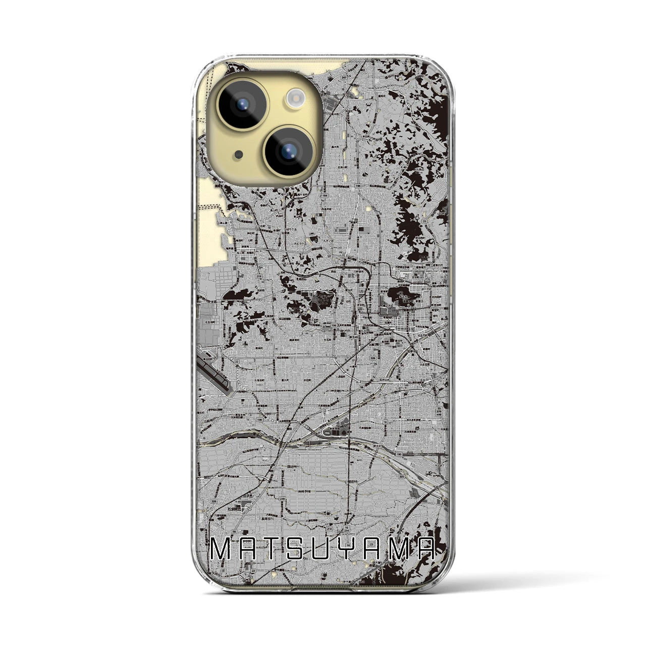 【松山(愛媛県)】地図柄iPhoneケース(クリアタイプ)