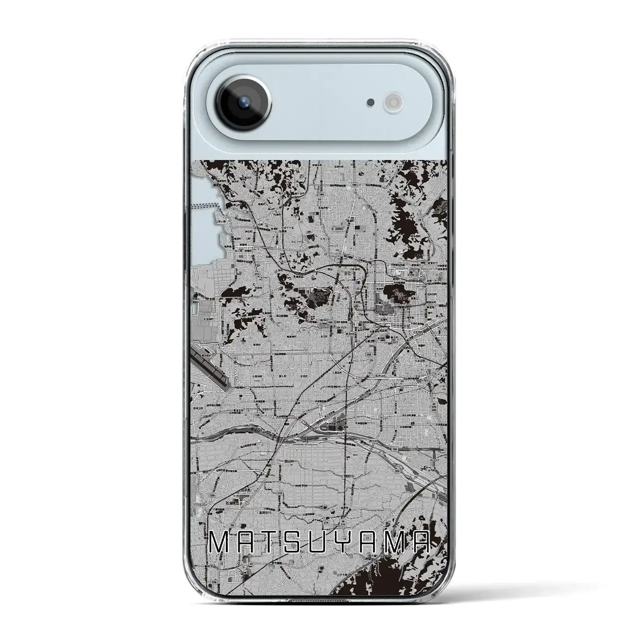 【松山(愛媛県)】地図柄iPhoneケース(クリアタイプ)