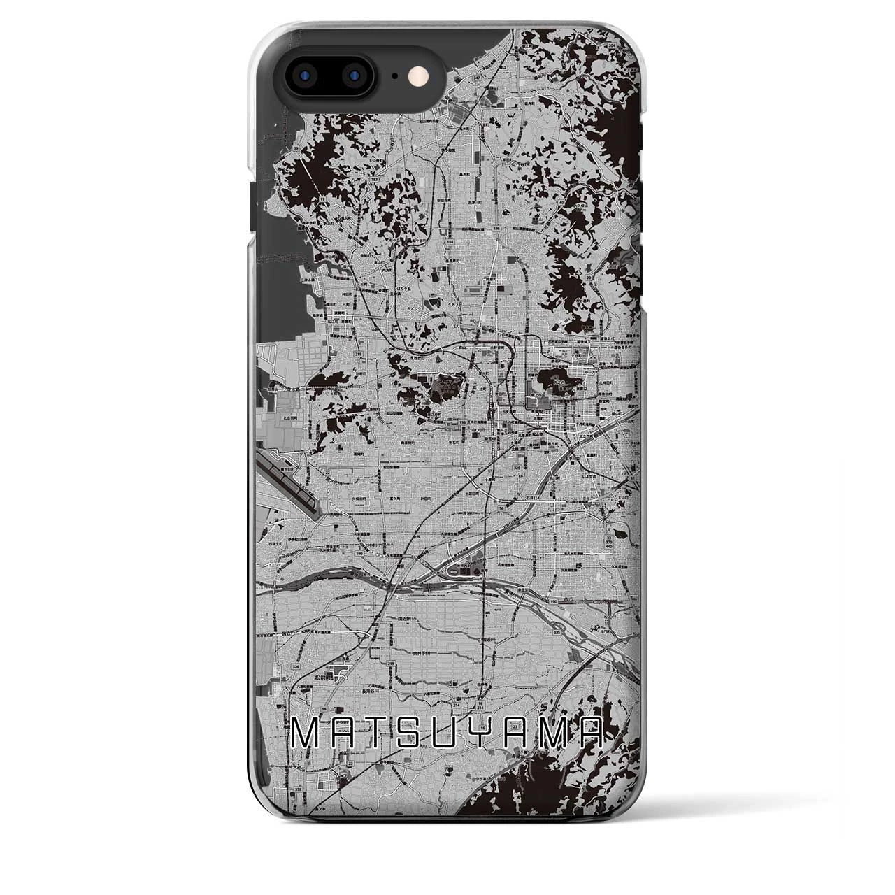【松山(愛媛県)】地図柄iPhoneケース(クリアタイプ)
