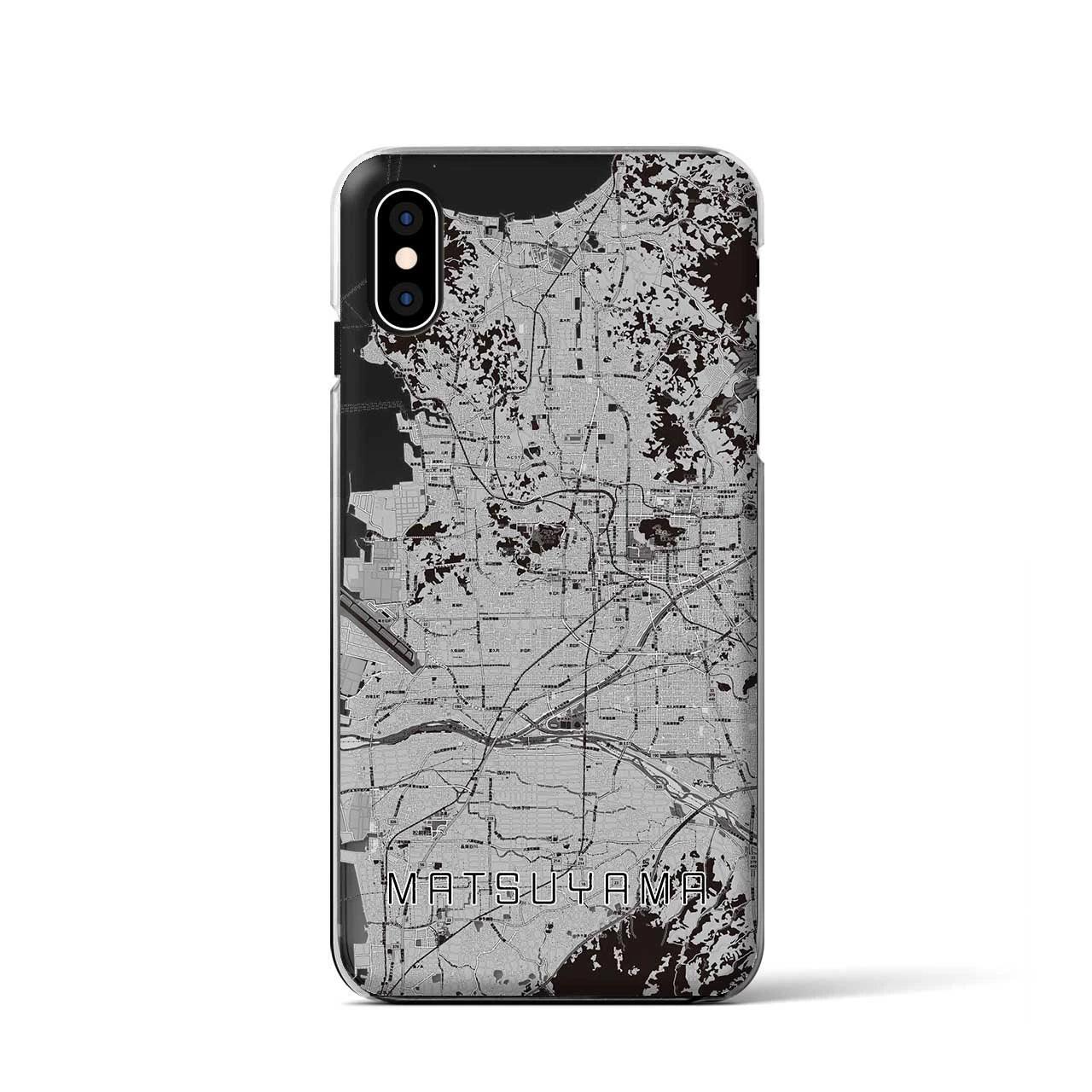 【松山(愛媛県)】地図柄iPhoneケース(クリアタイプ)