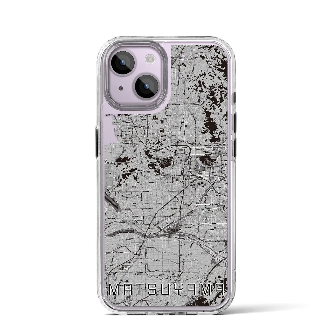 【松山(愛媛県)】地図柄iPhoneケース(MagSafeタイプ)