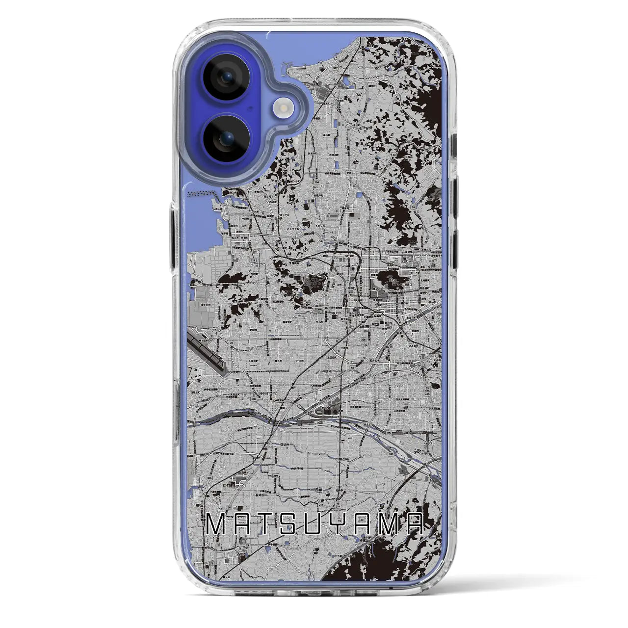 【松山(愛媛県)】地図柄iPhoneケース(MagSafeタイプ)