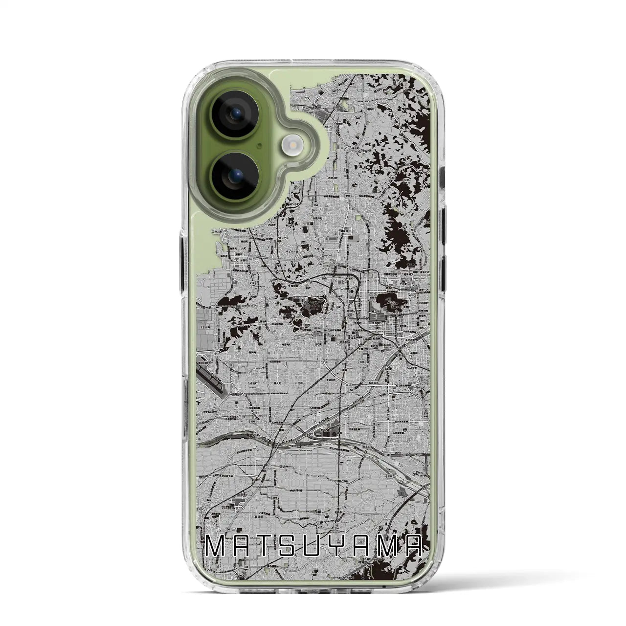 【松山(愛媛県)】地図柄iPhoneケース(MagSafeタイプ)