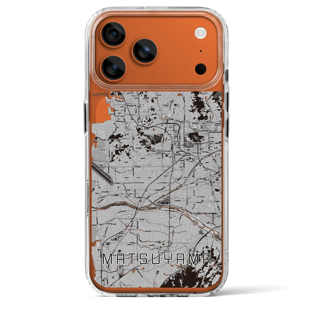【松山(愛媛県)】地図柄iPhoneケース(MagSafeタイプ)