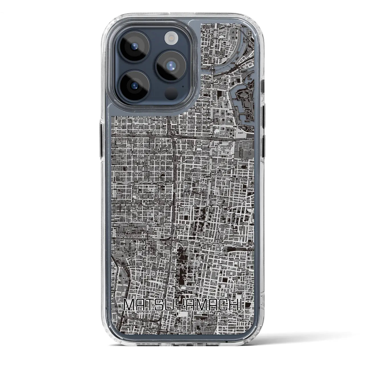 【松屋町(大阪府)】地図柄iPhoneケース(MagSafeタイプ)