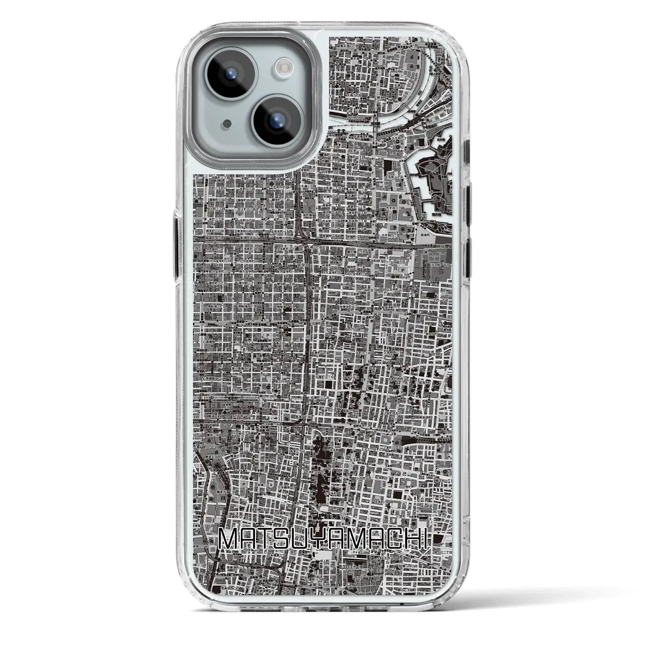【松屋町(大阪府)】地図柄iPhoneケース(MagSafeタイプ)