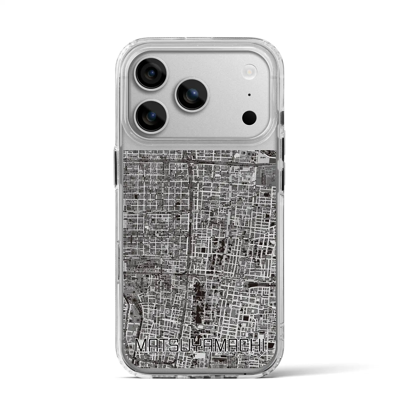 【松屋町(大阪府)】地図柄iPhoneケース(MagSafeタイプ)