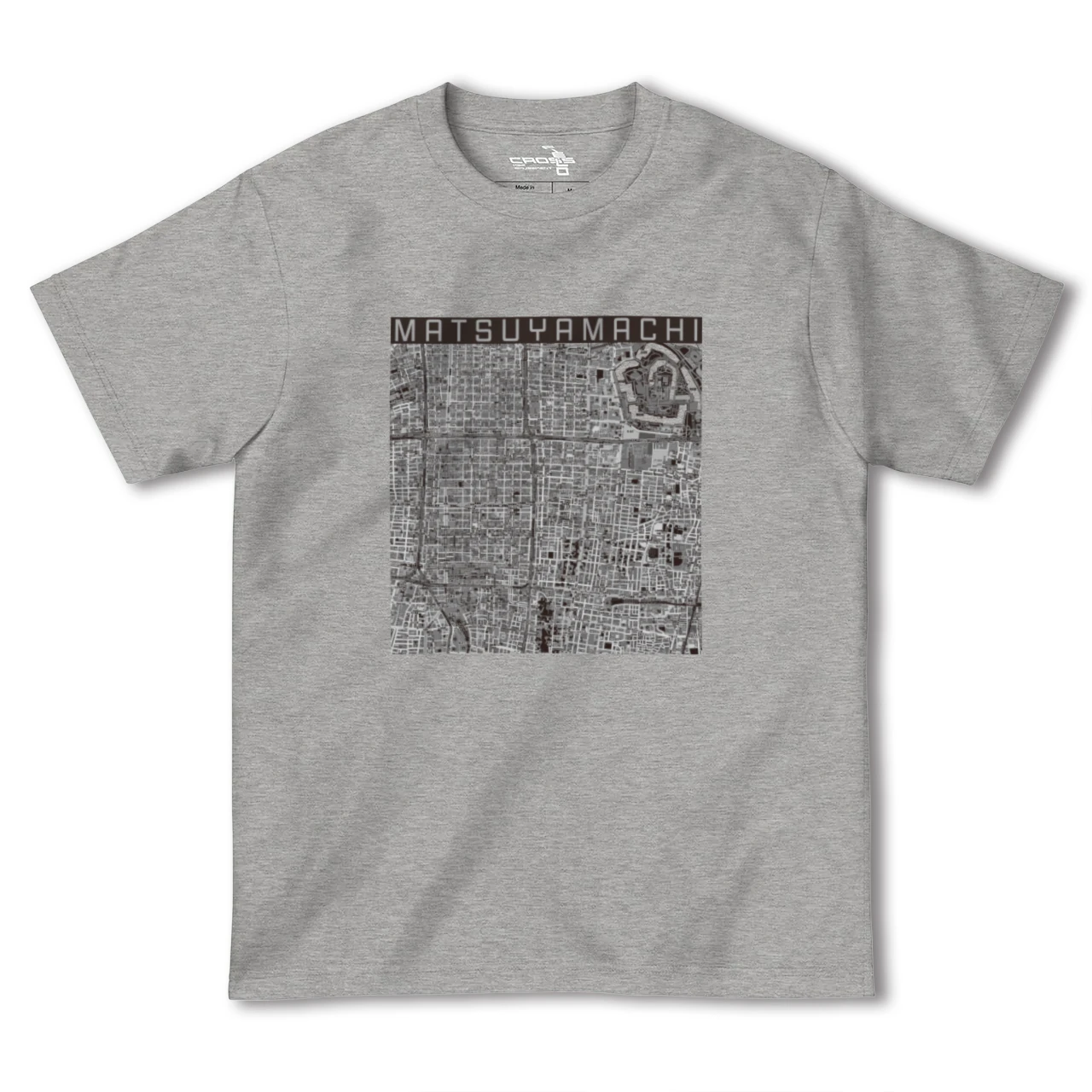 【松屋町(大阪府)】地図柄ヘビーウェイトTシャツ