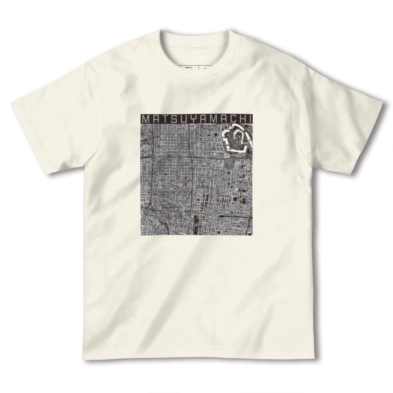【松屋町(大阪府)】地図柄ヘビーウェイトTシャツ