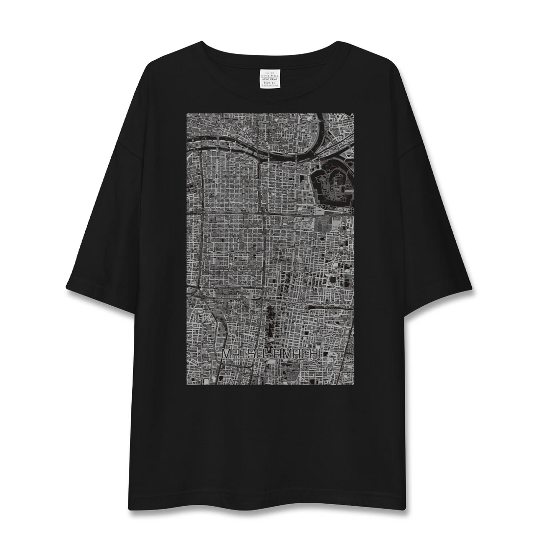 【松屋町(大阪府)】地図柄ビッグシルエットTシャツ