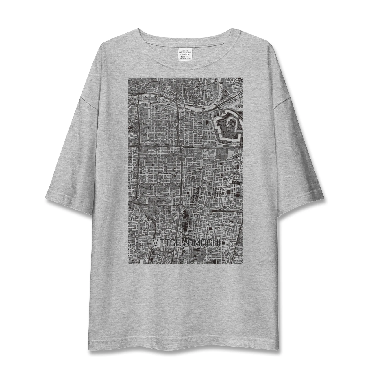 【松屋町(大阪府)】地図柄ビッグシルエットTシャツ