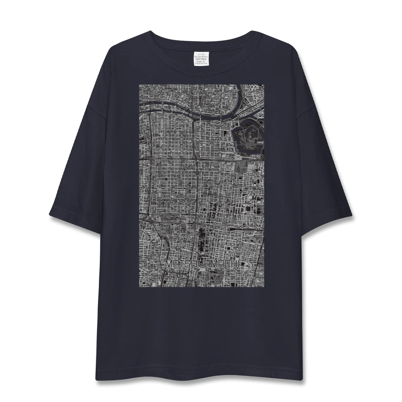 【松屋町(大阪府)】地図柄ビッグシルエットTシャツ