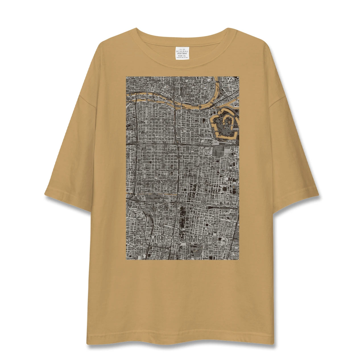 【松屋町(大阪府)】地図柄ビッグシルエットTシャツ