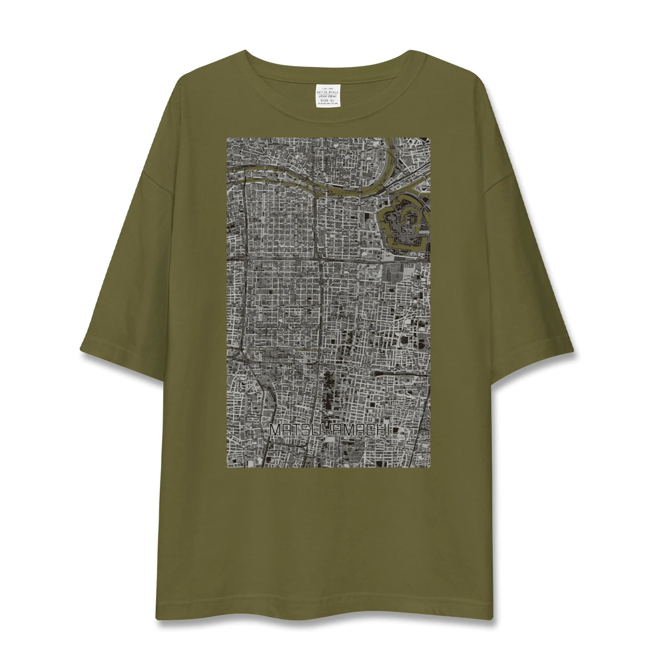 【松屋町(大阪府)】地図柄ビッグシルエットTシャツ