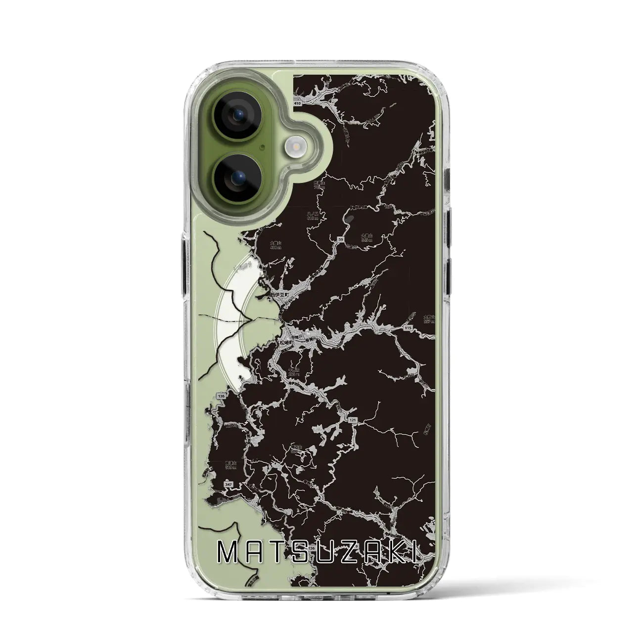 【松崎(静岡県)】地図柄iPhoneケース(MagSafeタイプ)