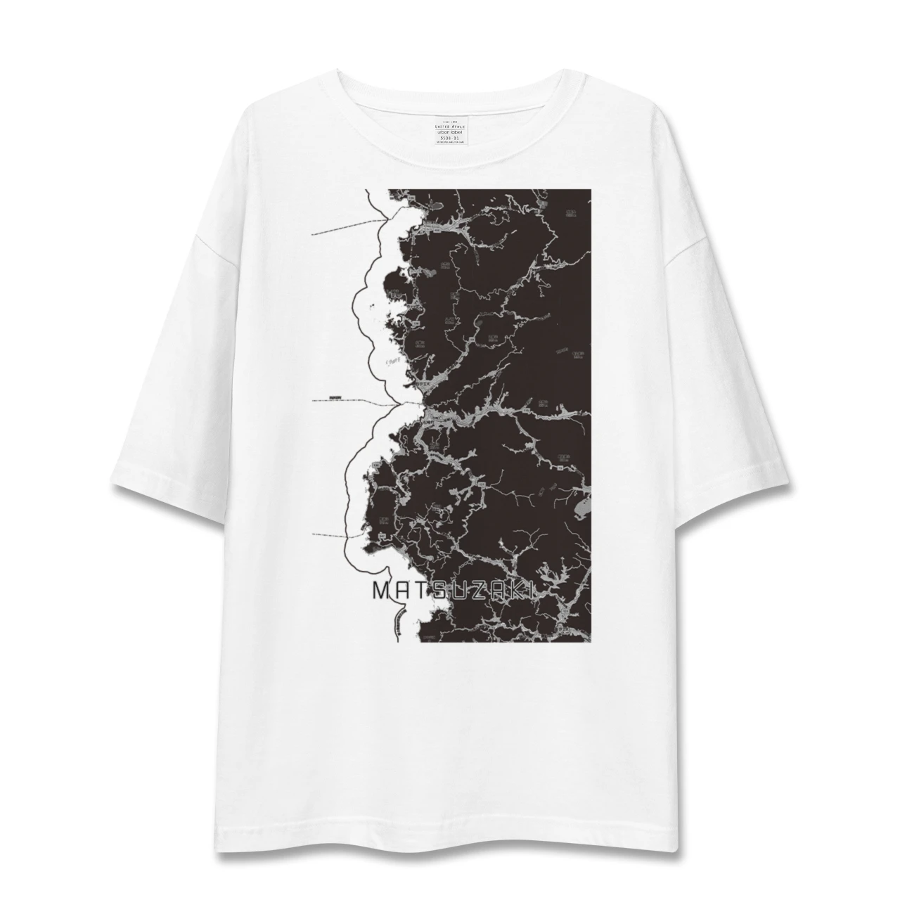 【松崎(静岡県)】地図柄ビッグシルエットTシャツ